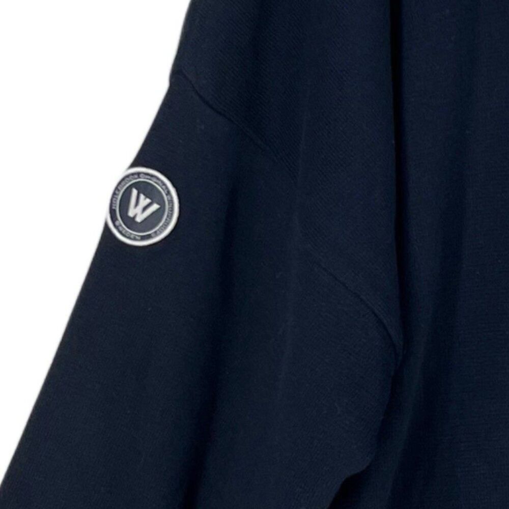 Holebrook Original Windproof Men's XL 1/4 Zip Sweater Blue Pockets Hood Lined - Picture 5 of 10